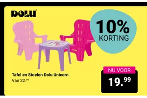 tafel en stoelen dolu unicorn