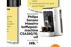 senseo maestro koffiepad machine