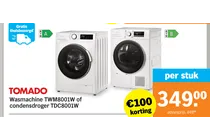 wasmachine twm8001w of condensdroger tdc8001w