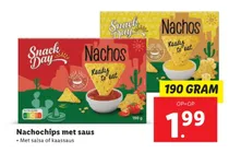 nachochips met saus