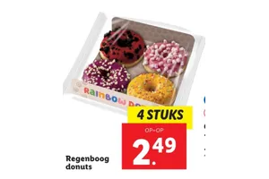 regenboog donuts