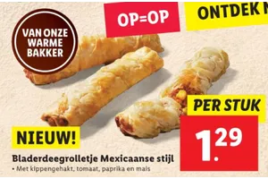 bladerdeegrolletje mexicaanse stijl