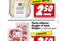 pluma julienne reepjes of spek blokjes