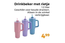 drinkbeker met rietje