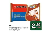 frozen vegetarian rice roll