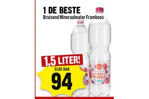 bruisend mineraalwater framboos