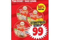 popp brood toast salade