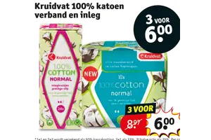 100 cotton normal ultra maandverband