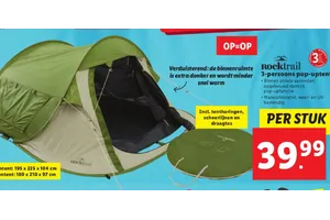 3 persoons pop up tent