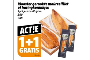 gerookte makreelfilet of haringkoninkjes