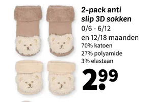 anti slip 3d sokken