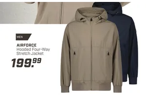 hooded four way stretch jacket