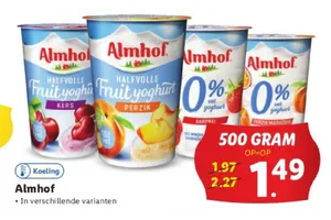 Fruit yoghurt aanbieding