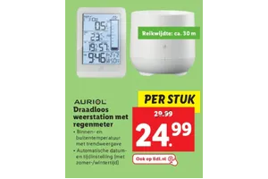 draadloos weerstation met regenmeter