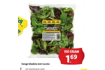 jonge bladsla met rucola