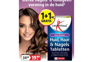 Lucovitaal Huid, Haar & Nagels Tabletten 1 plus 1 gratis aanbieding