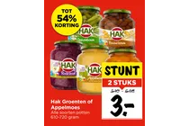 groenten of appelmoes