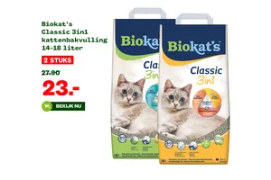 biokat s classic 3in1 kattenbakvulling