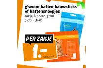 katten kauwsticks of kattensnoepjes
