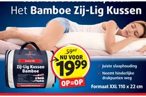 bamboe zij lig kussen