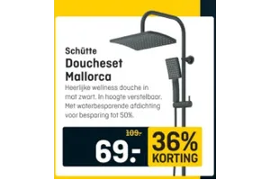 Doucheset nu 36.00% korting aanbieding