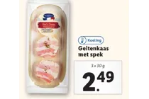 geitenkaas met spek