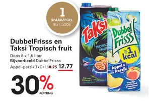 dubbelfrisss en taksi tropisch fruit