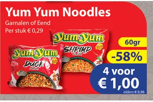 Yum Yum Noodles aanbieding