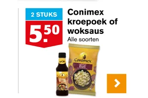 conimex kroepoek of woksaus