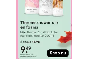 therme zen white lotus foaming showergel