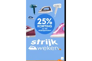 Stoomstrijkijzer nu 25.00% korting aanbieding