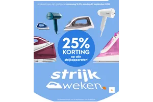 Stoomstrijkijzer nu 25.00% korting aanbieding