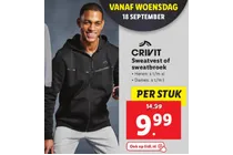 sweatvest of sweatbroek