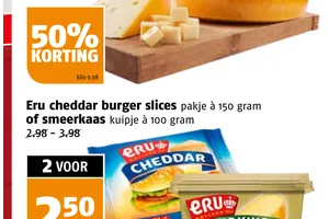 eru cheddar burger slices