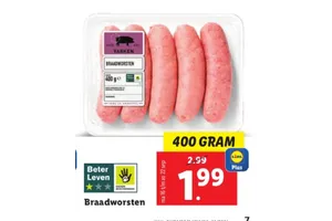 Braadworsten aanbieding