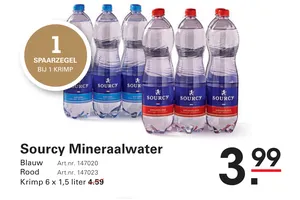 Mineraalwater aanbieding