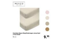 hoeslaken meyco wieg kinderwagen jersey sand