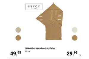 wikkeldeken meyco boucle uni toffee