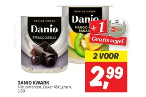 Danio KwarK 2 voor €2,99 aanbieding