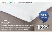 satijnen hoeslaken voor topmatras