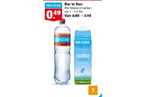 Natuurlijk mineraalwater aanbieding