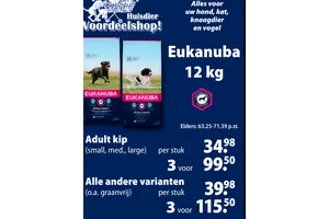 Eukanuba Adult kip aanbieding