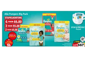 Pampers Premium Protection 4 voor €66,00 aanbieding