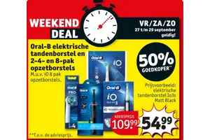 Elektrische tandenborstel nu 50.00% korting aanbieding