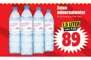 Evian mineraalwater aanbieding