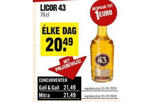 Licor 43 aanbieding