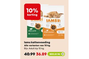 Kattenvoer nu 10.00% korting aanbieding