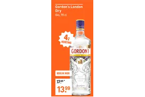 Gordon's London Dry Gin aanbieding