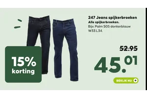 Jeans spijkerbroek aanbieding