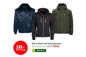 werkjas nu 10.00% korting aanbieding